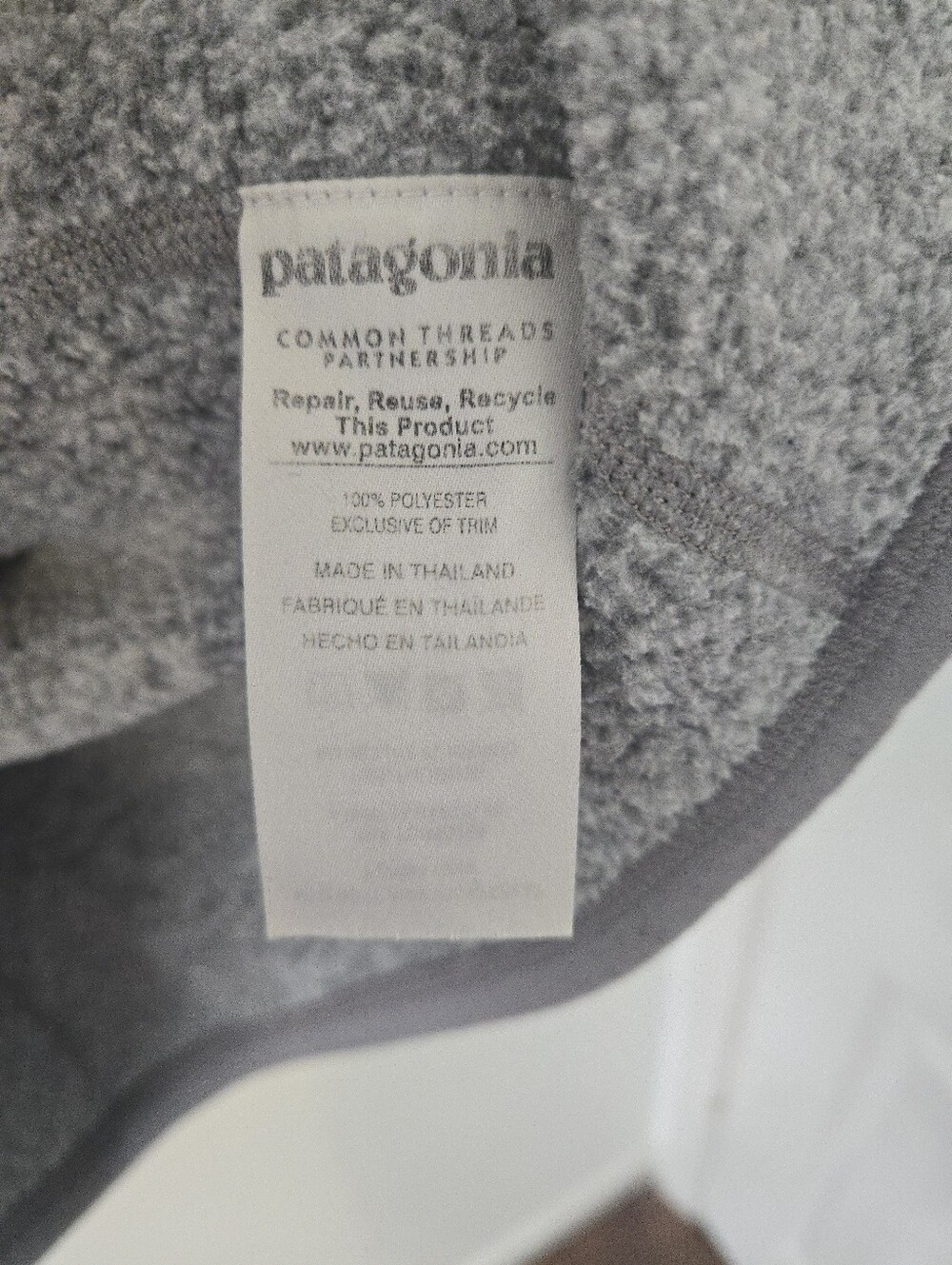 Patagonia Fleece Pullover Sweatshirt Women Medium Heathered Gray - Picture 4 of 7